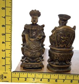 Pair of Chinese Soapstone Statues -