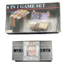 6-in-1 Game Set and Card Shuffler with (2) Decks