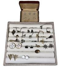 Assorted Men’s Jewelry: Tie Tacks, Cuff Links,