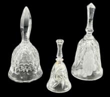 (3) Lead Crystal Bells