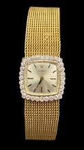 14 Kt Yellow Gold Rolex Diamond Ladies Watch, 17