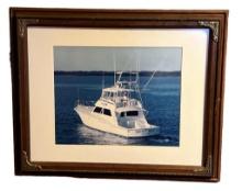 Framed and Matted Boat Photograph 16” x 14”