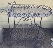 Iron Serving Cart - 29 1/2" x 16 1/2",