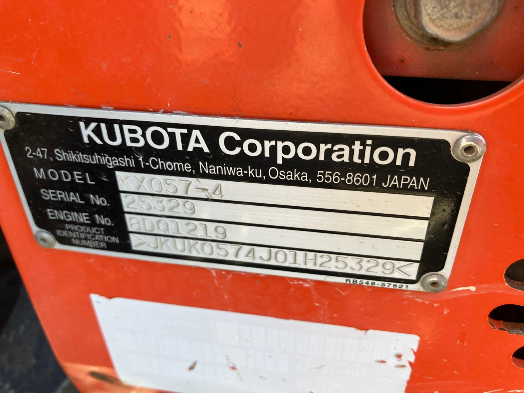 KUBOTA KX057-4 MINI EXCAVATOR