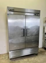 True 2 Door Refrigerator w/Stainless Steel Interior