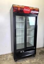 True 2 Sliding Glass Door Merchandiser Refrigerator