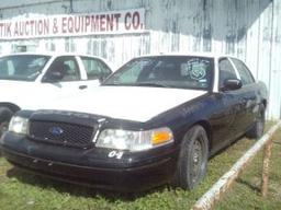 2008 FORD CROWN VICTORIA, BLACK, VIN#0362, W/T