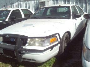 2007 FORD CROWN VICTORIA, WHITE, VIN#9602, NO TITLE