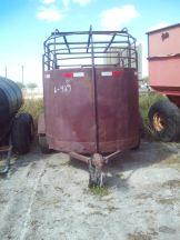 SINGLE AXLE 8' SHOPMADE STOCK TRAILER, BOS