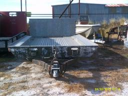 20' ALUMINUM CAR HAULER WITH FOLDING TAILBOARD AND WINCH, NO TITLE, BOS