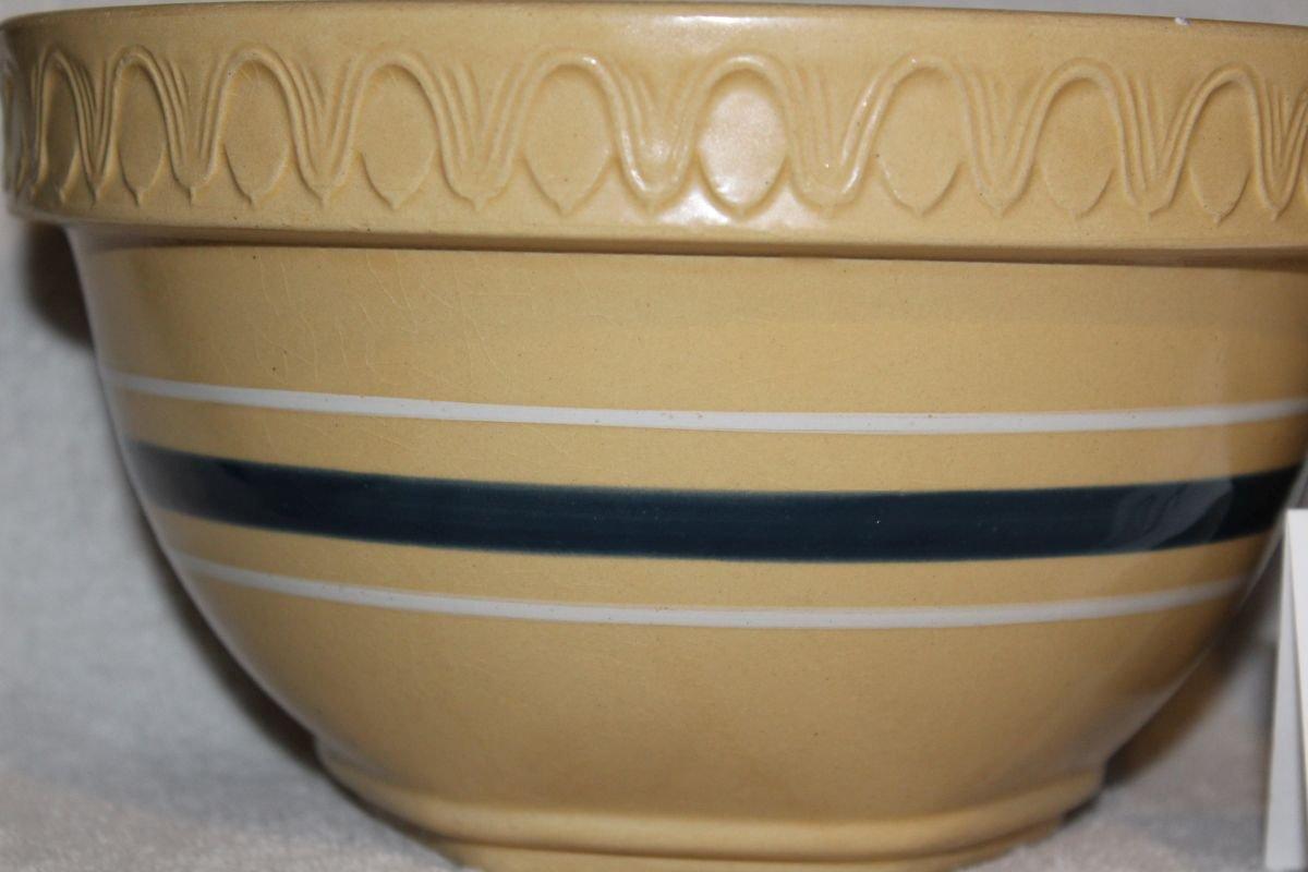 Nice Set Of Over And Back Yellow Ware Bowls