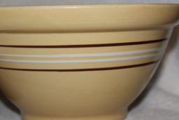 Nice Set Of Over And Back Yellow Ware Bowls