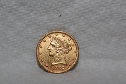 Nice 1882 $5 Liberty Half Eagle Gold Coin