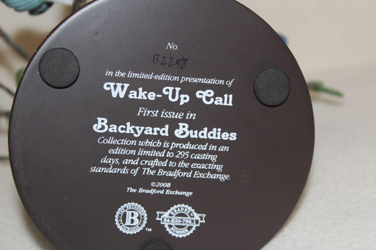 2008 Bradford Exchange "Wake-Up Call" First Issue In Backyard Buddies