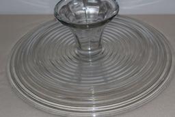 Footed Glass Cake Plate With Lid