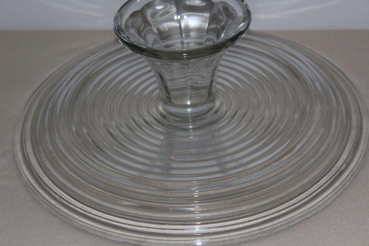 Footed Glass Cake Plate With Lid