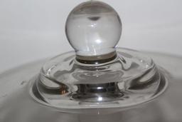 Footed Glass Cake Plate With Lid