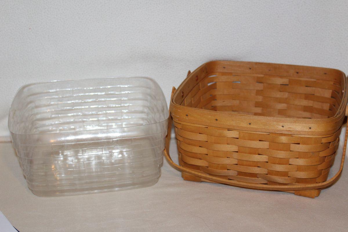 1998 Longaberger Handled Basket With Insert