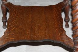 Stunning Antique Tiger Oak Side Table