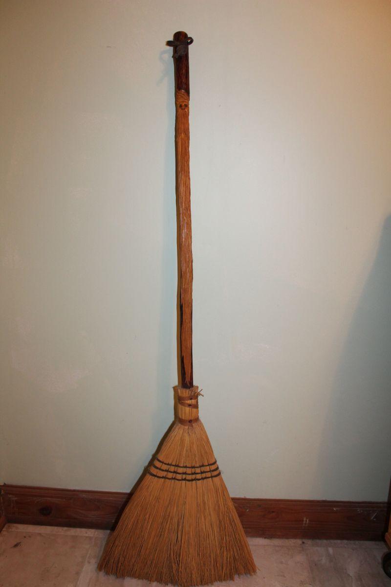 Artisan Hand Carved Broom