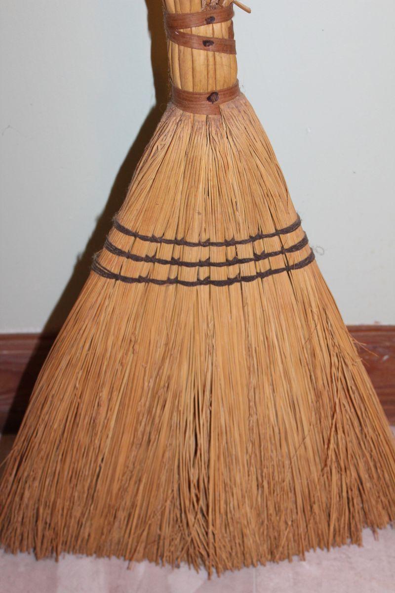 Artisan Hand Carved Broom