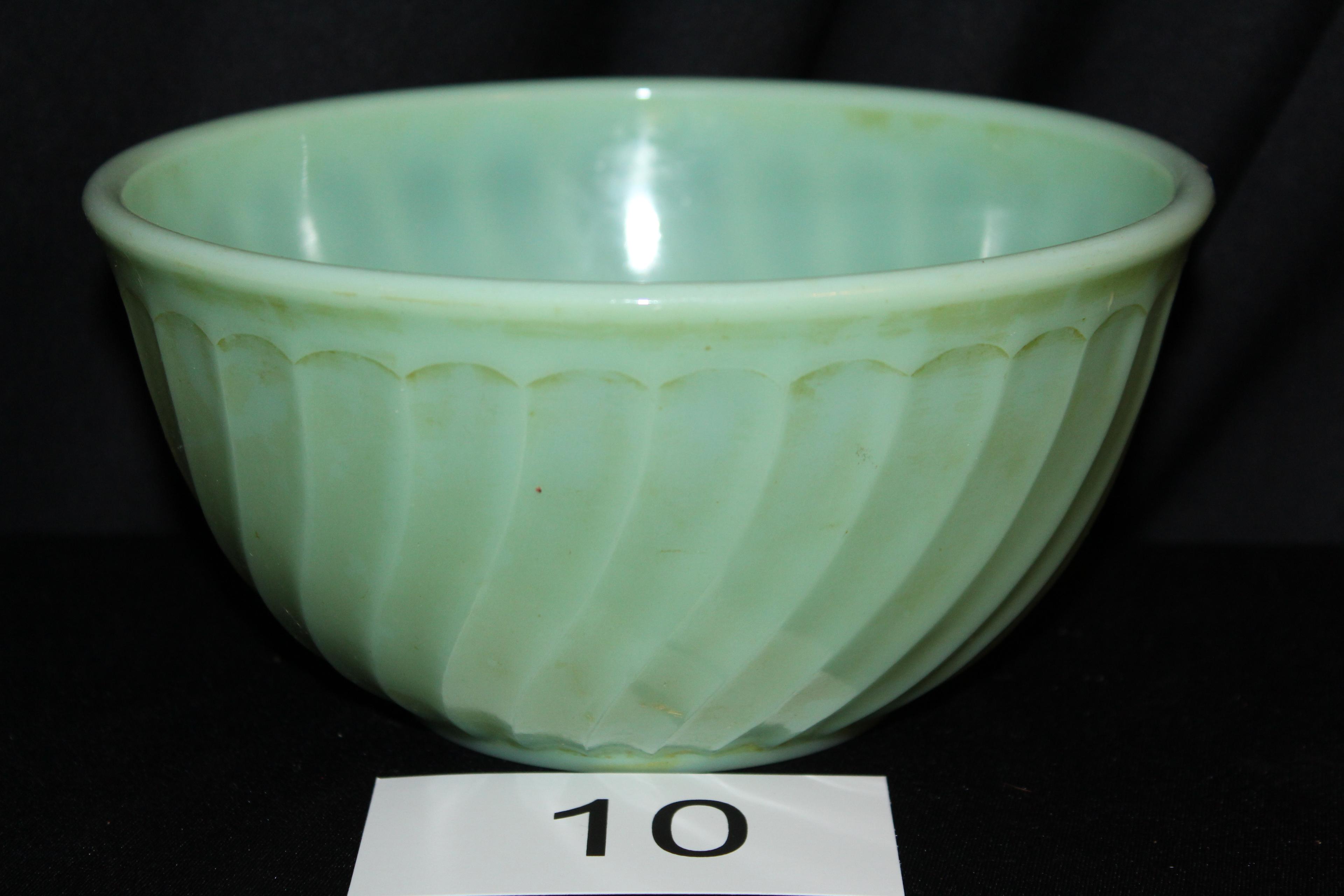 Vintage Fire King Jadeite Swirl Bowl