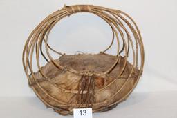 Vintage Large Handmade Gathering Basket