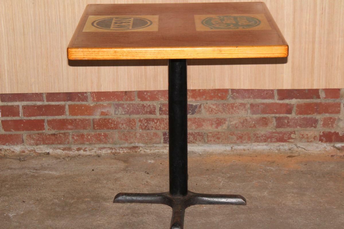 Unique Railroad Themed Pedestal Table