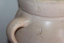 Vintage LARGE Pottery Lidded Churn