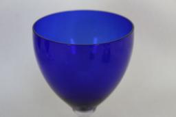 Vintage Crystal Cobalt Blue Water  Glasses