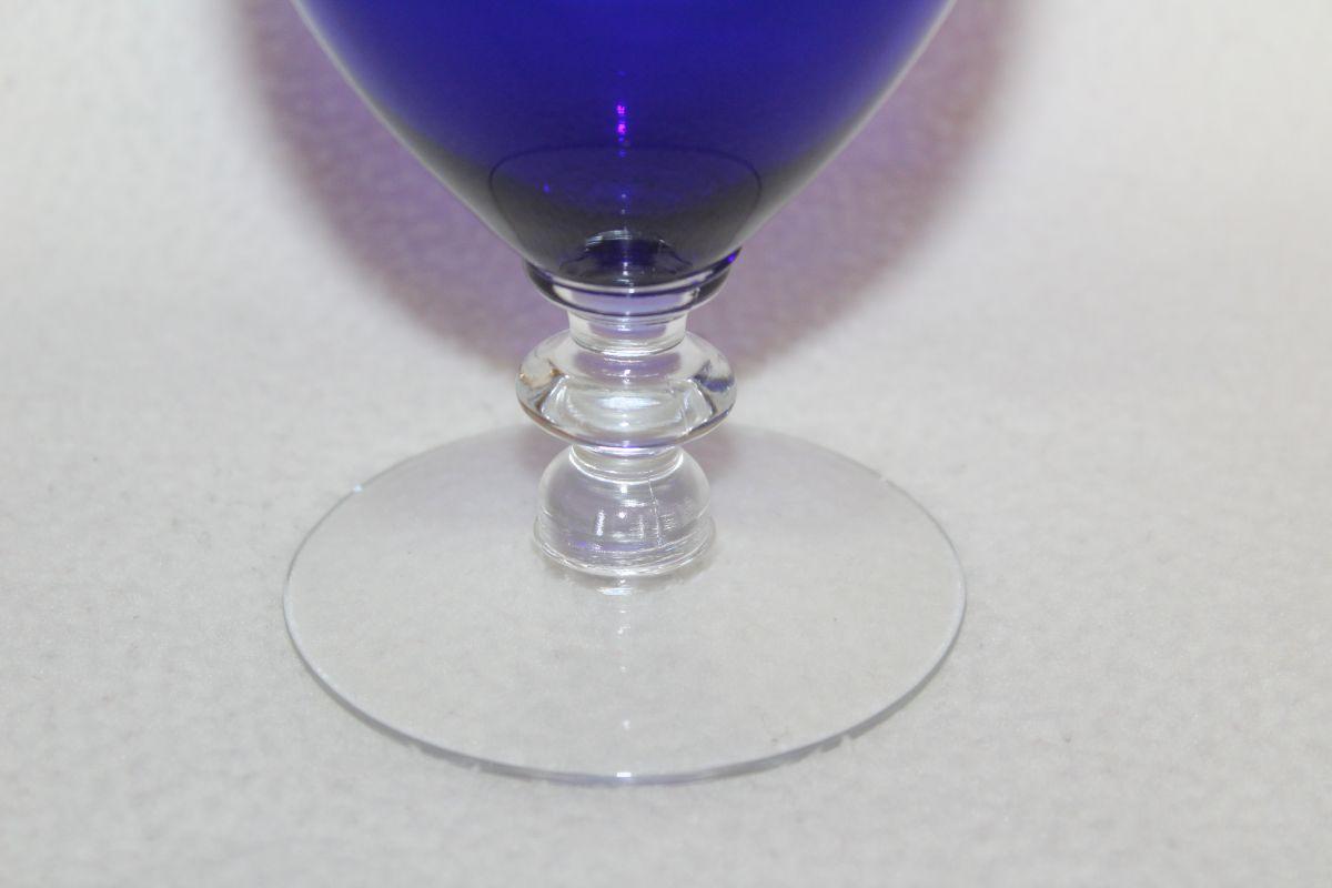 Vintage Crystal Cobalt Blue Water  Glasses