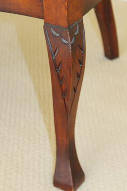 Early African Mahogany Ornately Carved Settee