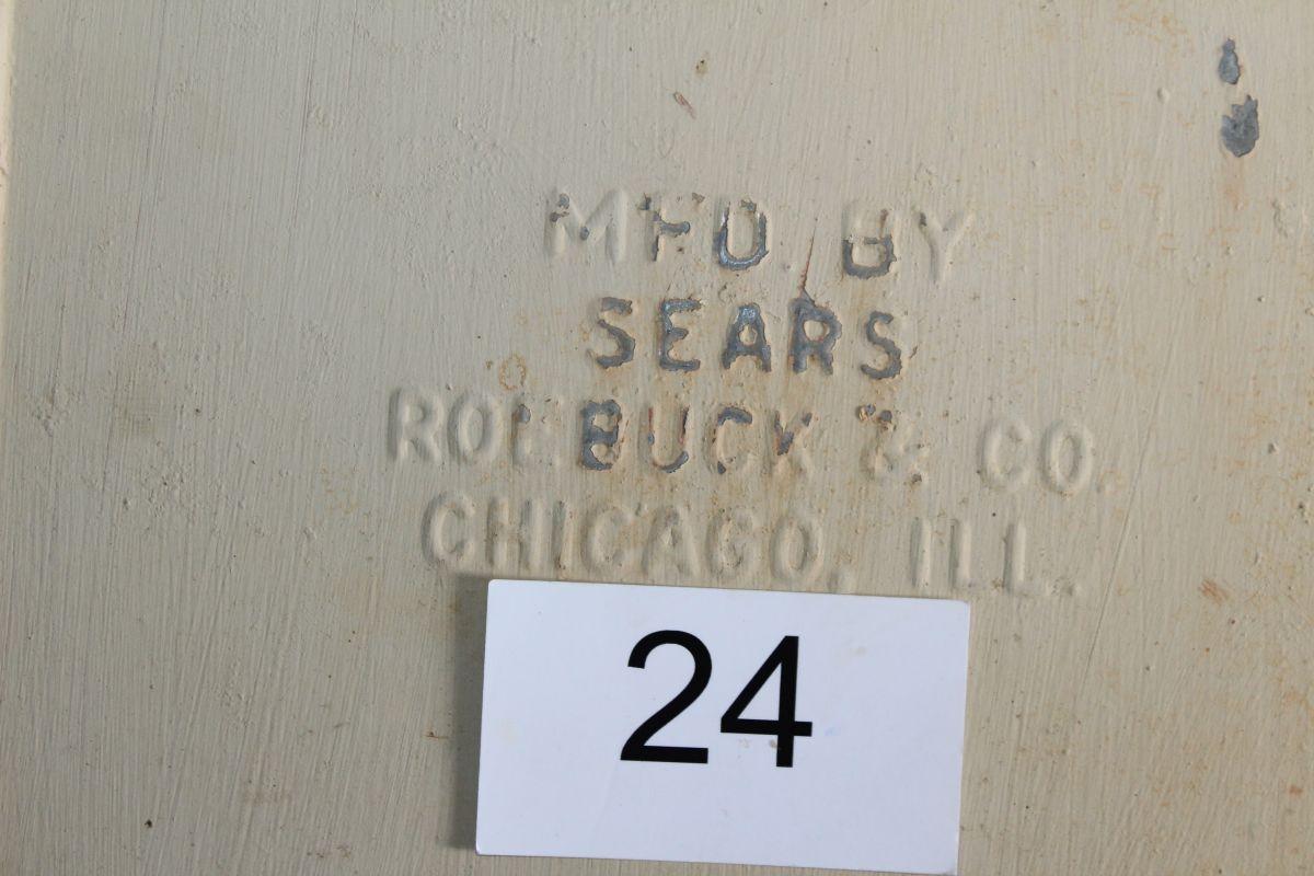 Vintage LARGE Sears & Roebuck Galvanized Metal Mailbox