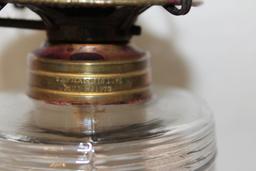 Antique Internal Thread Glass Oil Lamp W/Flip Top Burner