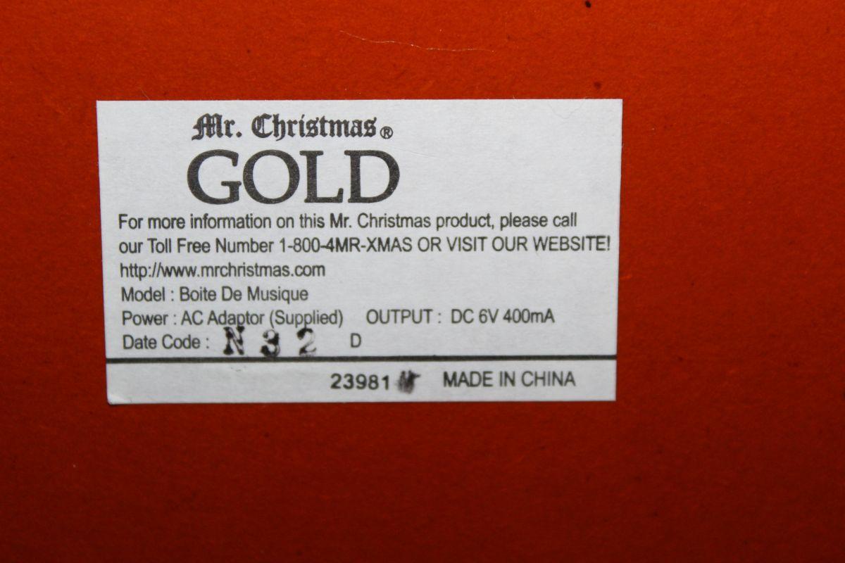 RARE Mr. Christmas Gold Animated "Boite De Musique" Music Box