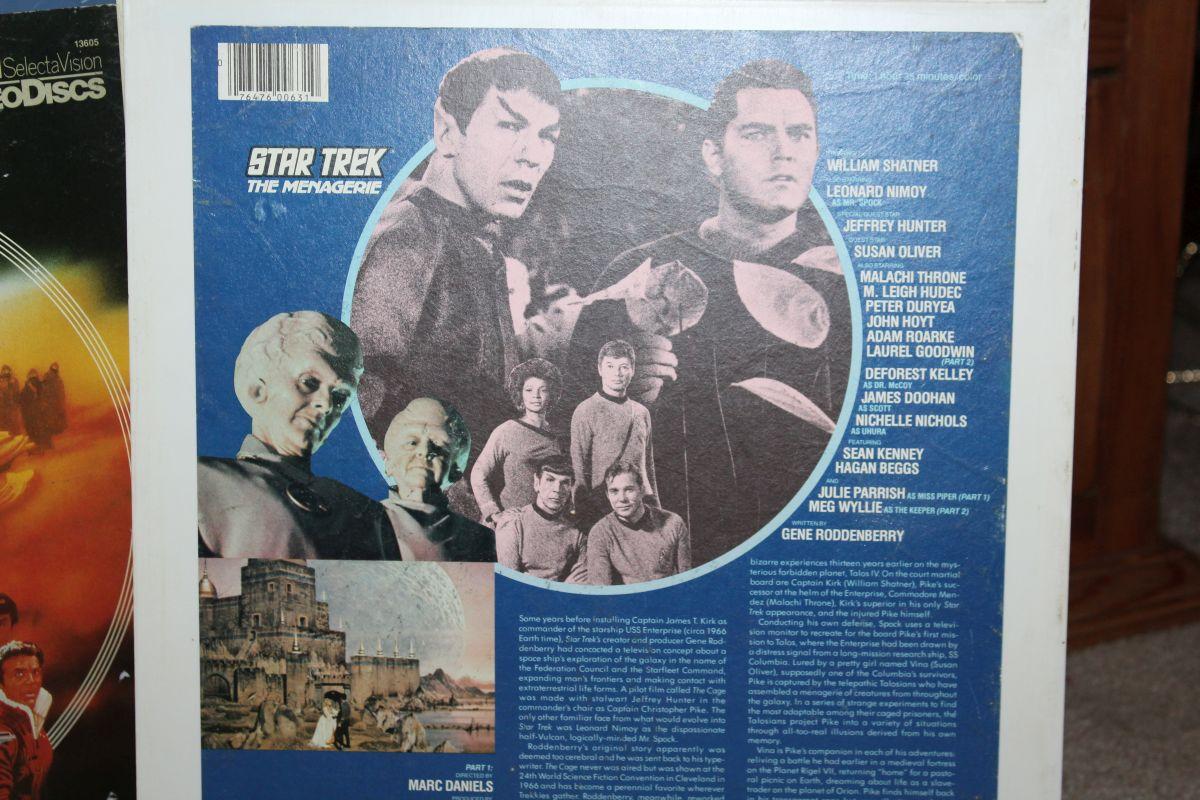 1980's Paramount STAR TREK Select-A-Vision Video Discs