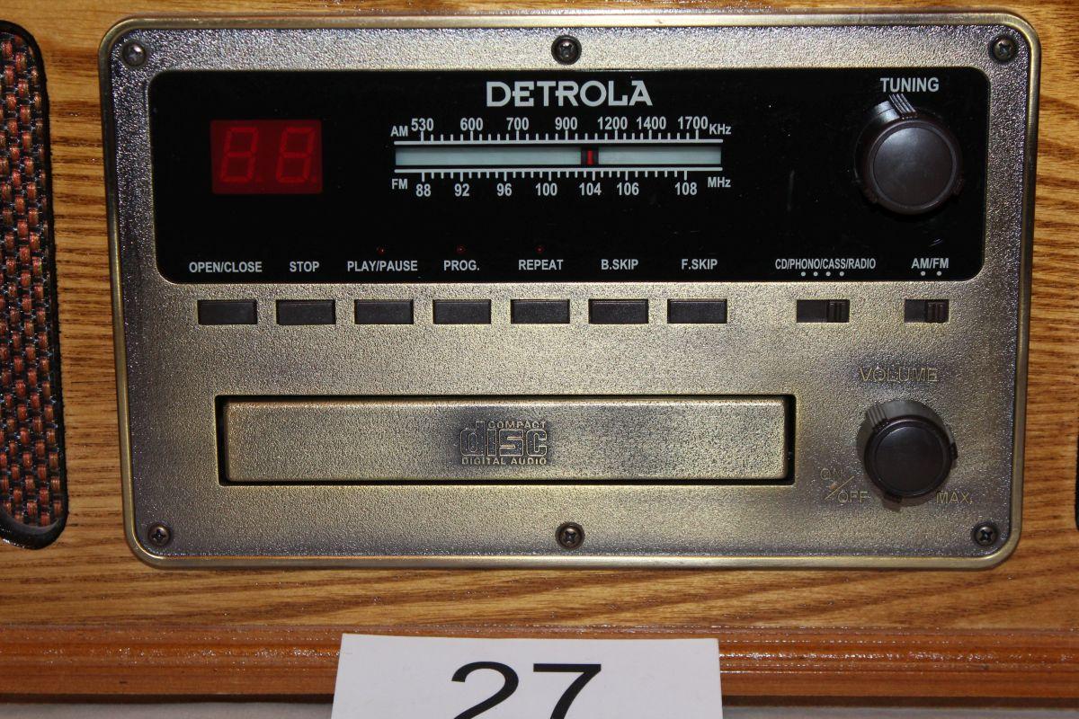 DETROLA CD, Radio, Phono & Cassette Player #KM837 W/Manual