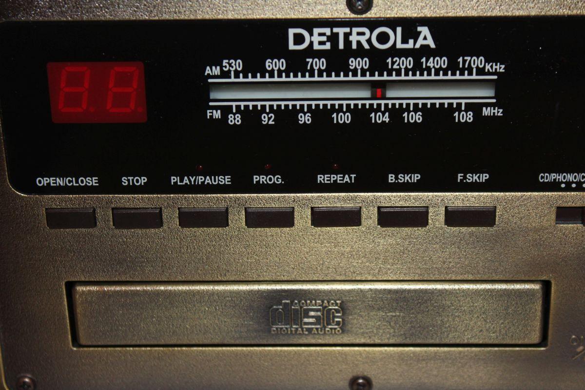 DETROLA CD, Radio, Phono & Cassette Player #KM837 W/Manual