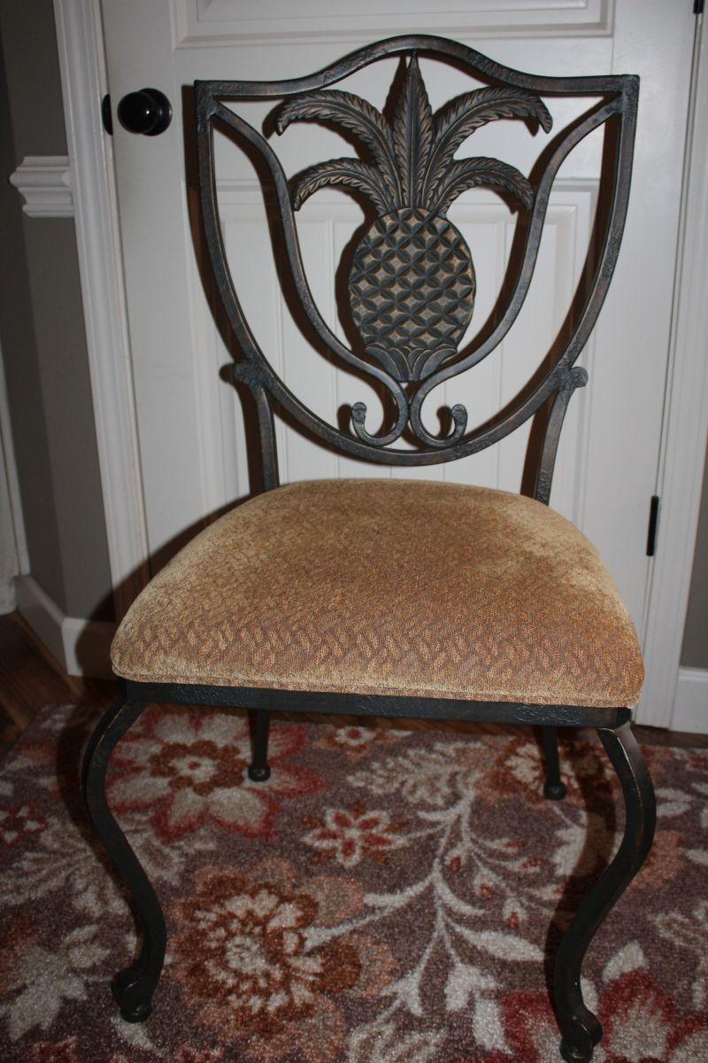 Gorgeous Wrought Iron Beveled Glass Dining Set