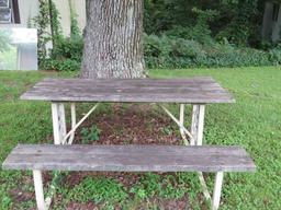 HEAVY Ornate Tubular Steel Picnic Table