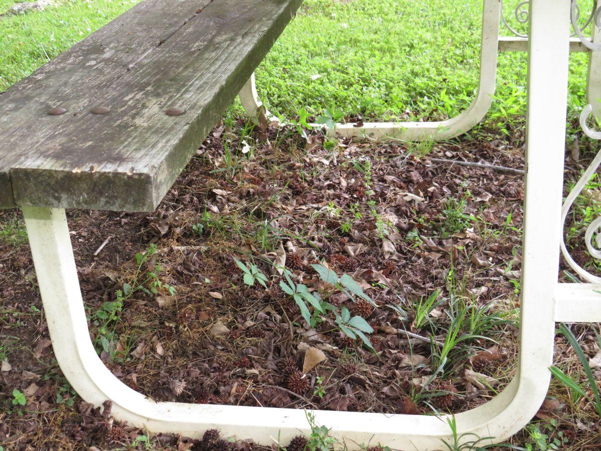 HEAVY Ornate Tubular Steel Picnic Table