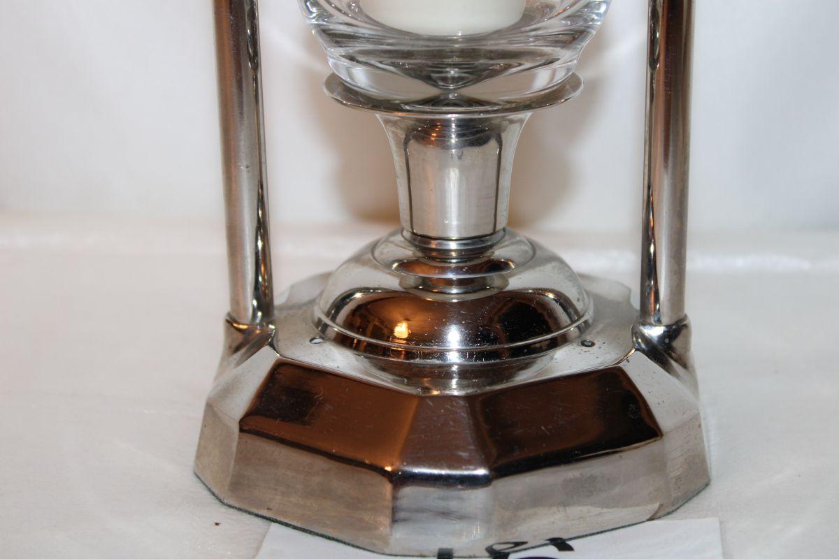 Tall Chrome Finish Votive Holder By California Floral & Home