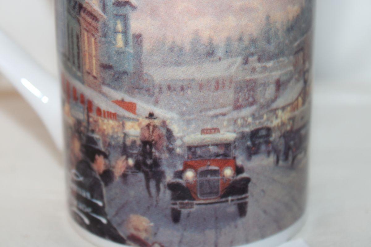1990 Thomas Kinkade "Christmas On Main Street" Coffee Mug