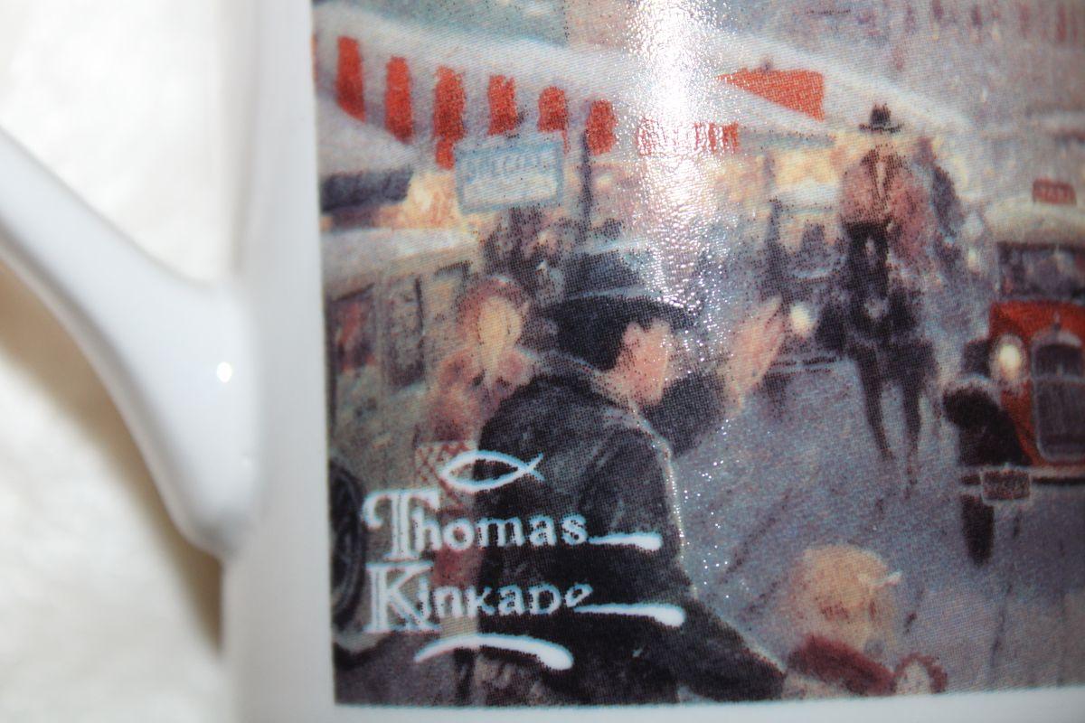 1990 Thomas Kinkade "Christmas On Main Street" Coffee Mug