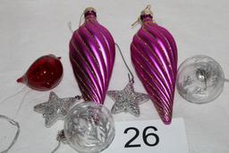 Nice Assorted Glass & Plastic Ornaments