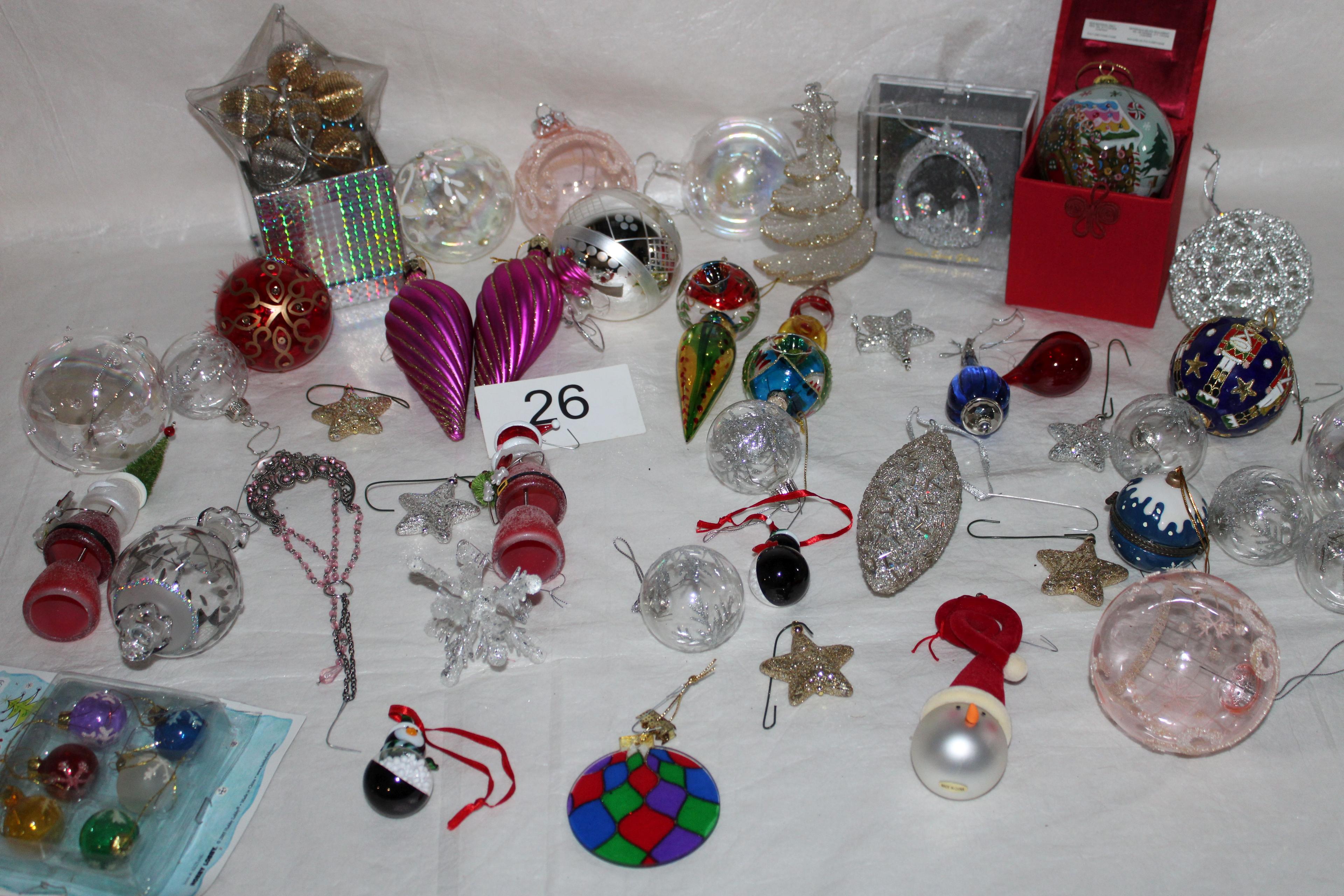 Nice Assorted Glass & Plastic Ornaments