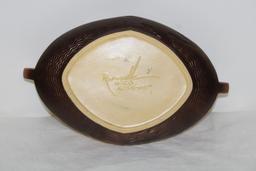 1945 Roseville Fressia" Oblong Handled Console Bowl #466