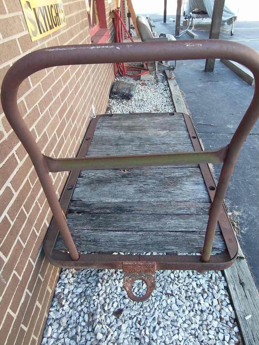 Vintage Rolling Handled Industrial/Railroad Cart