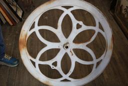 30" Cast Iron Coffee Grinder Wheel By Enterprise Manufacturing