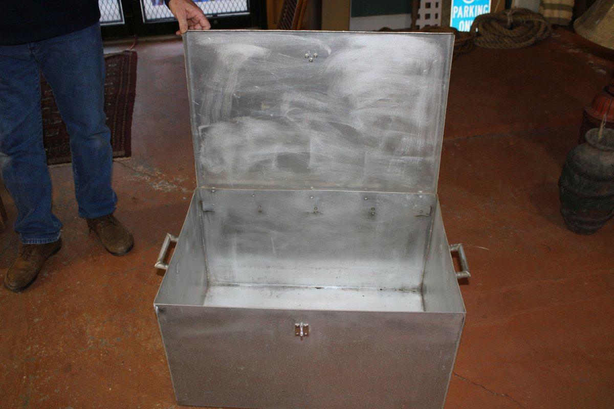 Large Welded Stainless Lidded Utility Box